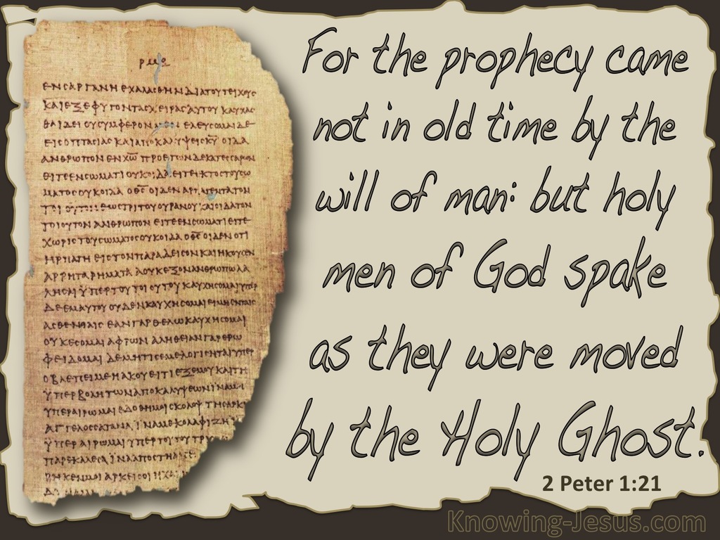 2 Peter 1:21 Holy Men Of God Spoke (gray)